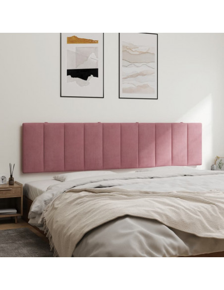 Cuscino Testiera Rosa 200 cm in Velluto