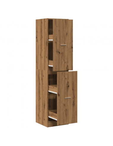 Armadietto da Farmacia Rovere 40x41x174,5 cm in Truciolato