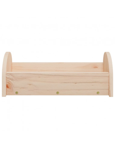 Mangiatoia per Conigli 28x10x10 cm in Legno Massello di Abete
