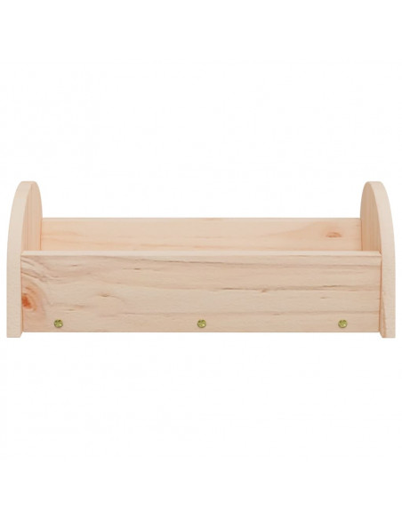 Mangiatoia per Conigli 28x10x10 cm in Legno Massello di Abete