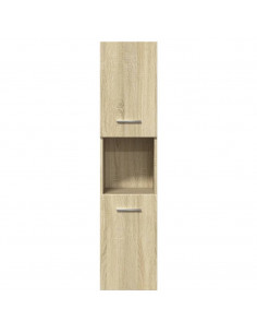 Set Mobili da Bagno 5 pz Rovere Sonoma in Legno Multistrato 2