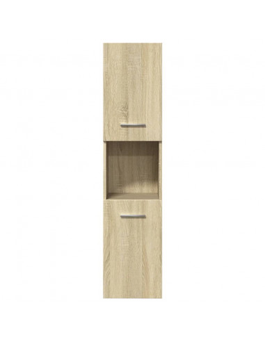 Set Mobili da Bagno 5 pz Rovere Sonoma in Legno Multistrato