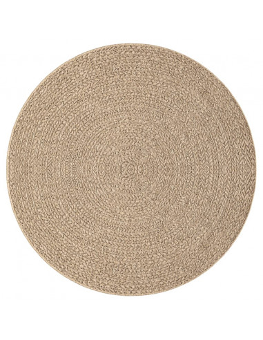 Tappeto ZIZUR Ø 200 cm Aspetto Iuta per Interni ed Esterni
