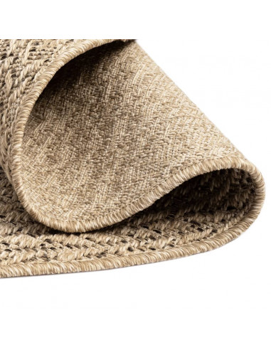 Tappeto ZIZUR Ø 200 cm Aspetto Iuta per Interni ed Esterni