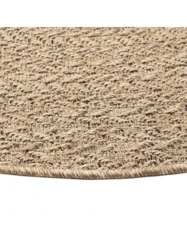 Tappeto ZIZUR Ø 200 cm Aspetto Iuta per Interni ed Esterni