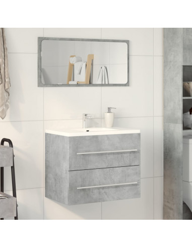 Mobile Lavabo Grigio Cemento 60x38,5x48 cm in Legno Multistrato
