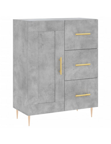 Credenza Grigio Cemento 69,5x34x180 cm in Legno Multistrato