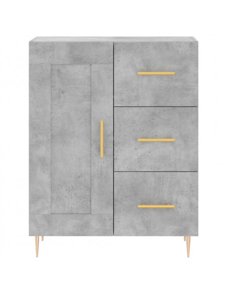 Credenza Grigio Cemento 69,5x34x180 cm in Legno Multistrato