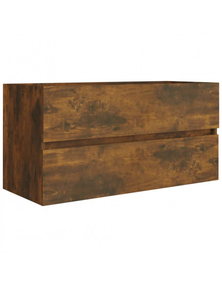 Mobile Sottolavabo Rovere Fumo 90x38,5x45 cm Legno Multistrato