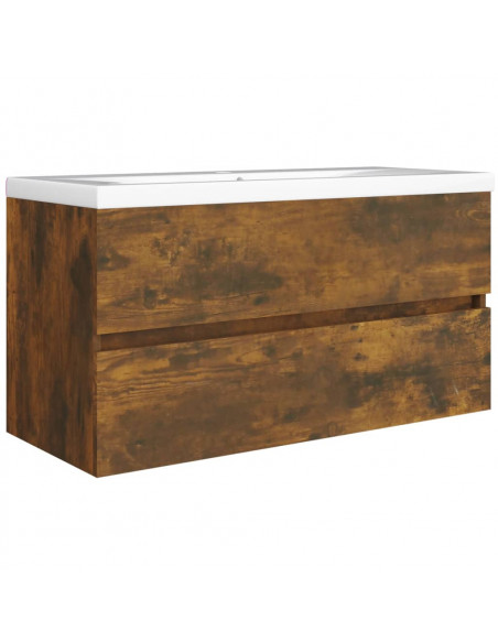 Mobile Sottolavabo Rovere Fumo 90x38,5x45 cm Legno Multistrato