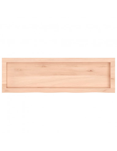 Piano Bagno 100x30x(2-6) cm in Legno Massello Non Trattato