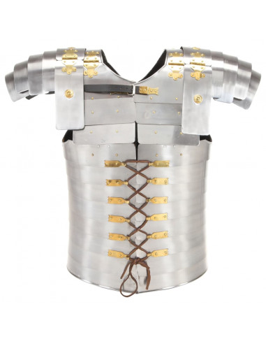 Armatura da Soldato Romano LARP in Acciaio Argento