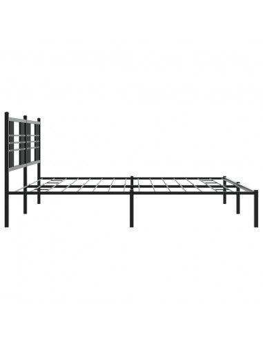 Giroletto con Testiera in Metallo Nero 183x213 cm