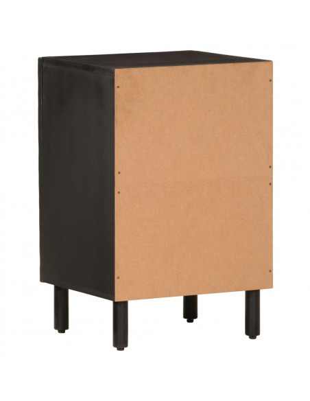Mobile da Bagno Nero 38x33x58 cm in Legno Massello di Mango