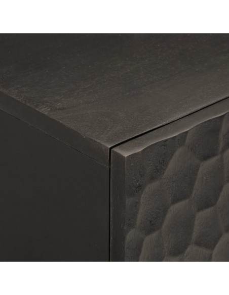 Mobile da Bagno Nero 38x33x58 cm in Legno Massello di Mango