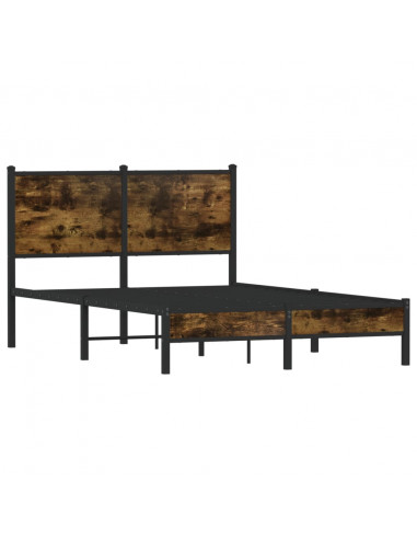 Giroletto senza Materasso in Metallo Rovere Fumo 120x190 cm