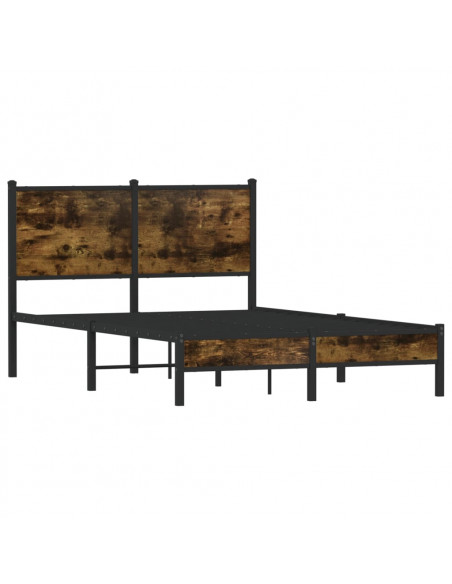 Giroletto senza Materasso in Metallo Rovere Fumo 120x190 cm