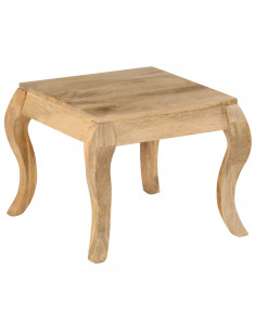 Tavolino da Salotto in Legno Massello di Mango 45x45x40cm 2