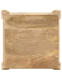 Tavolino da Salotto in Legno Massello di Mango 45x45x40cm 2