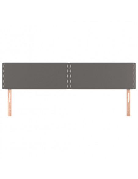 Testiere 2 pz Grigie 100x5x78/88 cm in Similpelle