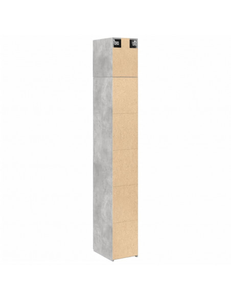 Mobile Sottile Grigio Cemento 30x42,5x225 cm in Truciolato