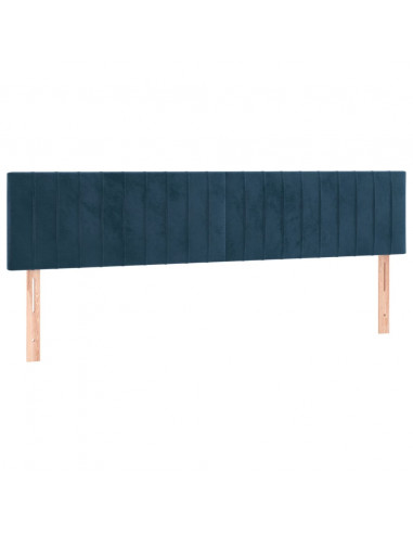 Testiera 2 pz Blu Scuro 80x5x78/88 cm in Velluto