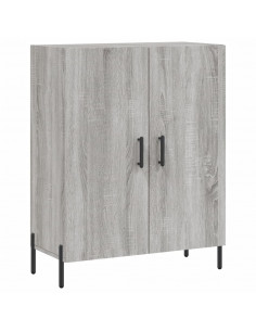 Credenza Grigio Sonoma 69,5x34x180 cm in Legno Multistrato 2