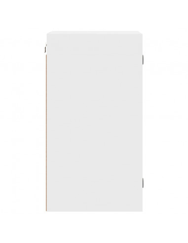 Mobile a Muro con Ante in Vetro Bianco 35x37x68,5 cm