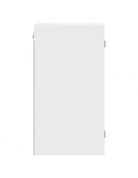 Mobile a Muro con Ante in Vetro Bianco 35x37x68,5 cm