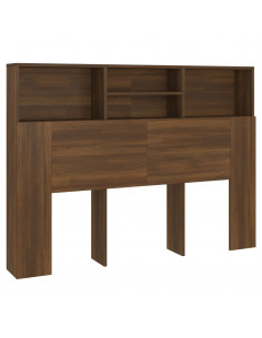 Testiera con Scomparti Rovere Marrone 140x19x103,5 cm 2