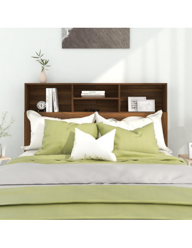 Testiera con Scomparti Rovere Marrone 140x19x103,5 cm