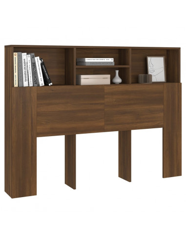 Testiera con Scomparti Rovere Marrone 140x19x103,5 cm