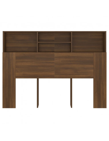 Testiera con Scomparti Rovere Marrone 140x19x103,5 cm
