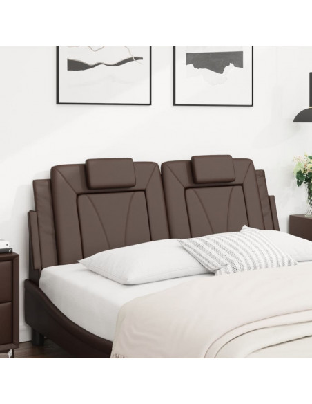 Cuscino Testiera Marrone 120 cm in Similpelle