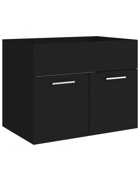 Set Mobili da Bagno Nero in Truciolato