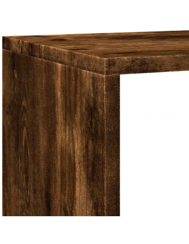 Libreria 4 Ripiani Rovere Fumo 143,5x29x143,5 cm in Truciolato