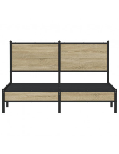 Giroletto senza Materaso in Metallo Rovere Sonoma 140x190 cm