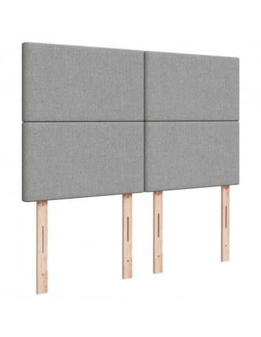 Giroletto a Molle con Materasso Grigio Chiaro 160x200cm Tessuto