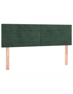 Testiere 2 pz Verde Scuro 72x5x78/88 cm in Velluto 2