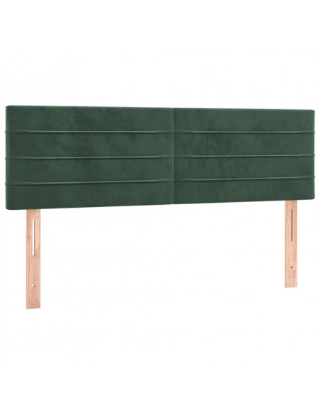 Testiere 2 pz Verde Scuro 72x5x78/88 cm in Velluto