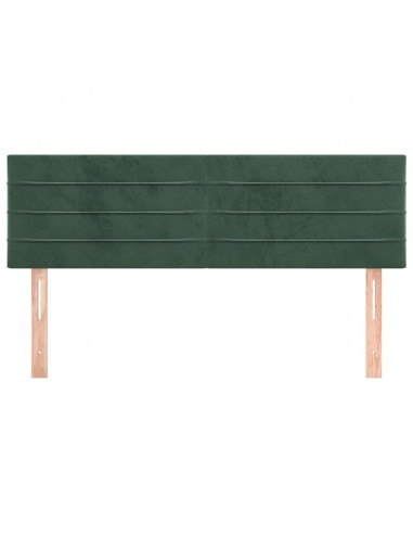 Testiere 2 pz Verde Scuro 72x5x78/88 cm in Velluto