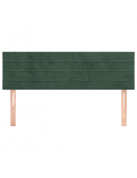 Testiere 2 pz Verde Scuro 72x5x78/88 cm in Velluto
