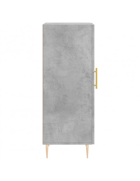 Credenza Grigio Cemento 34,5x34x90 cm in Legno Multistrato
