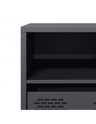 Mobile TV Antracite 68x39x43,5 cm in Acciaio Laminato a Freddo