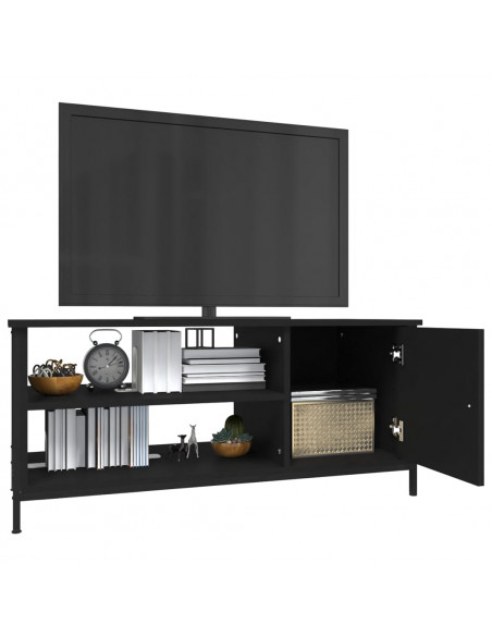 Mobile Porta TV Nero 100x40x45 cm in Legno Multistrato