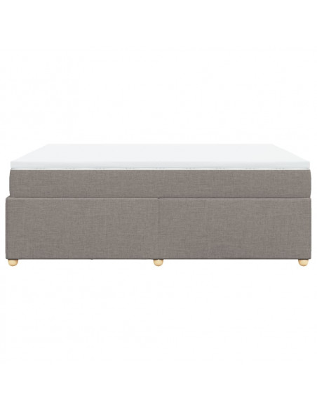 Giroletto a Molle con Materasso Tortora 140x190 cm in Tessuto