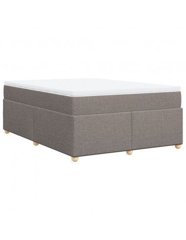 Giroletto a Molle con Materasso Tortora 140x190 cm in Tessuto