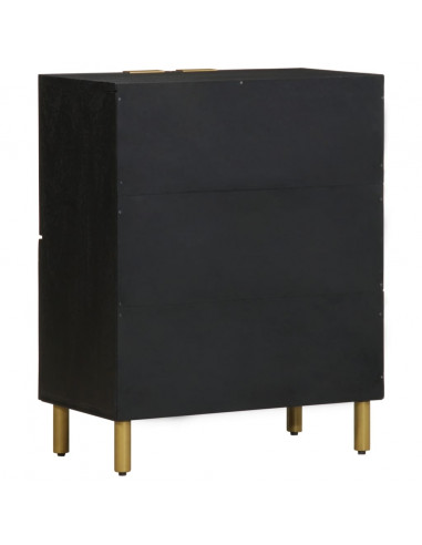 Credenza Nera 60x33x75 cm in Legno Multistrato