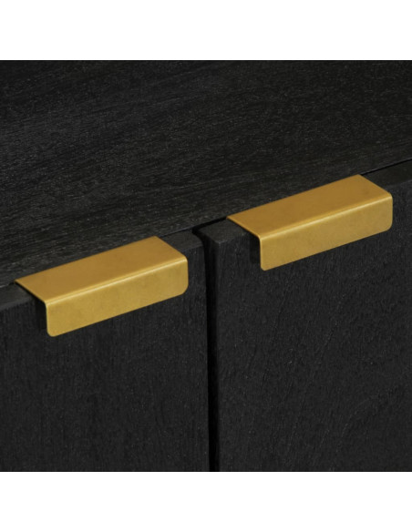 Credenza Nera 60x33x75 cm in Legno Multistrato