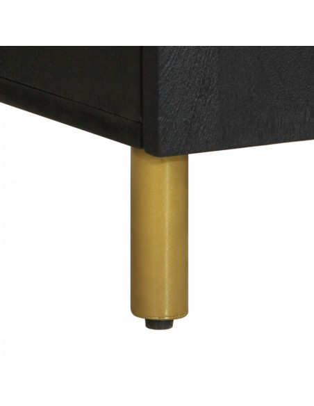 Credenza Nera 60x33x75 cm in Legno Multistrato